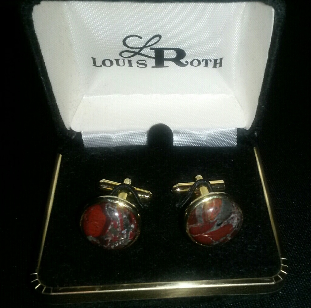 Real stone cufflinks